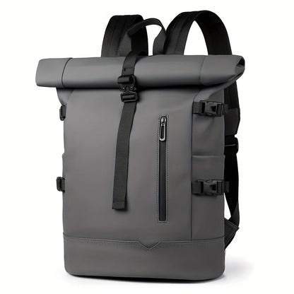 Roll-Top Travel Backpack for Men – Large Capacity Bag