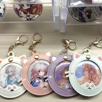 Cat Shape Badge Display Holder – 58mm Pin Protective Cover for Ita Bag