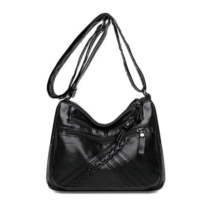 Pu Women S Cross Body Bag Soft Leather Large Capacity Multifunctional Shoulder - Soft