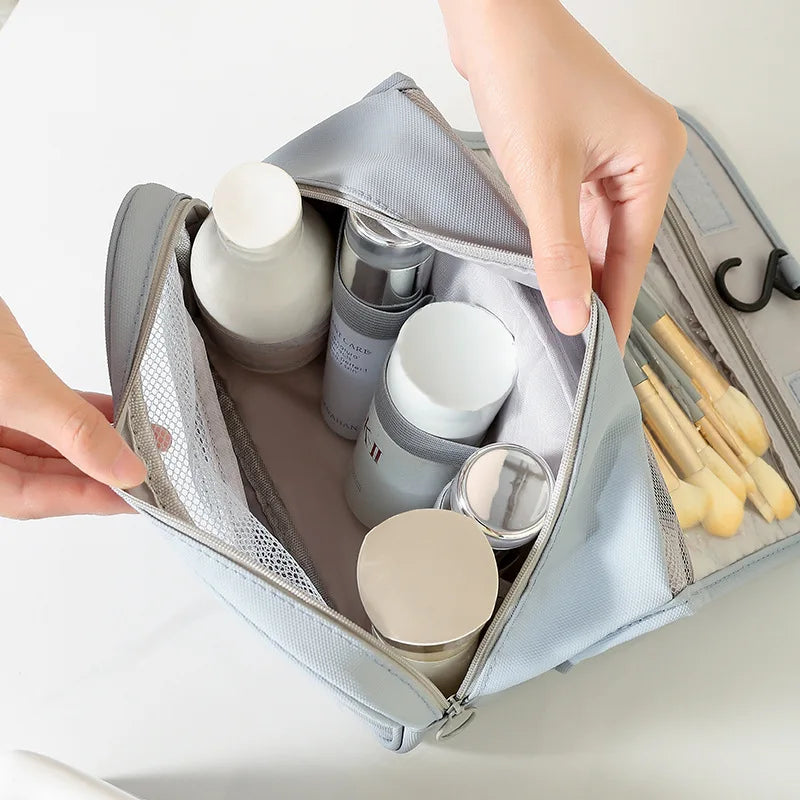 Hook Flip Cover Wash Bag Travel Waterproof Storage Makeup Large Capacity Ladies - Waterproof