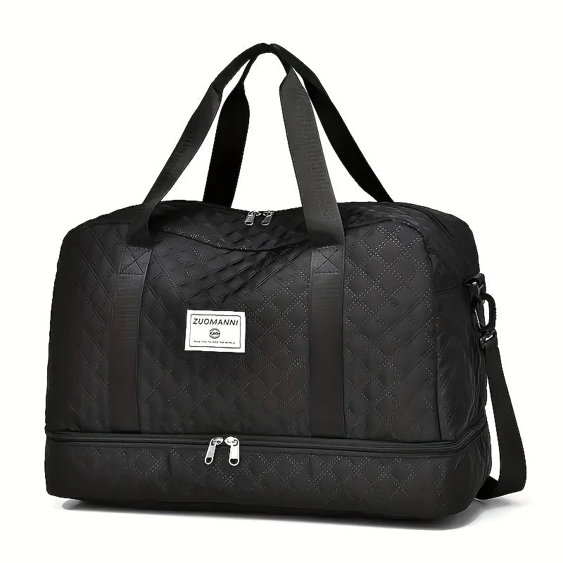 Luxury Duffel Bag Large Capacity Handbag Shoulder Crossbody Tote Bag Dry Wet Separation Dual Side