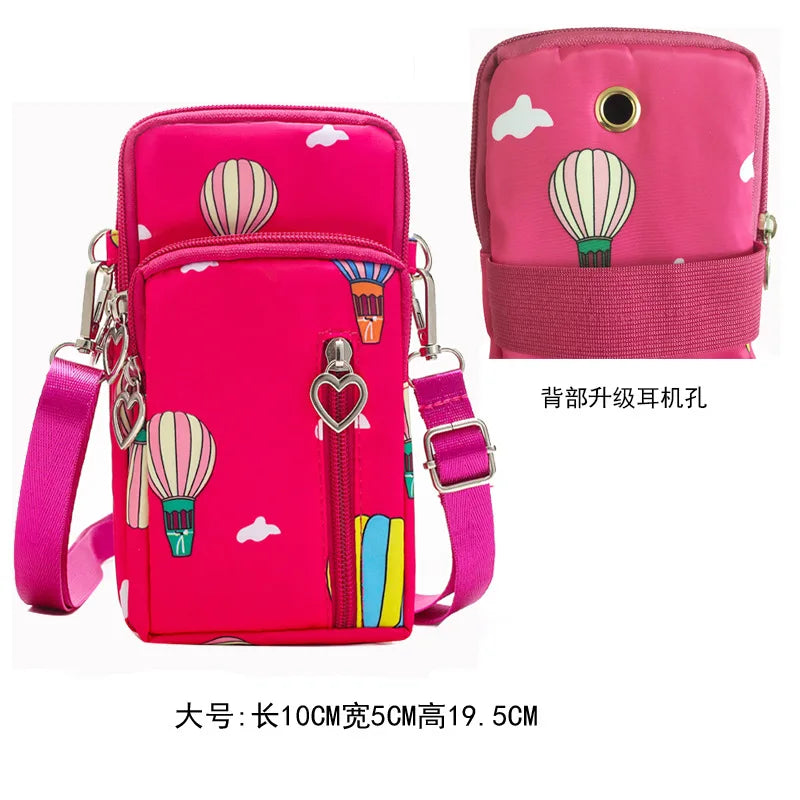 Crossbody Phone Bag for Women – Mini Shoulder Purse with Triple Compartments