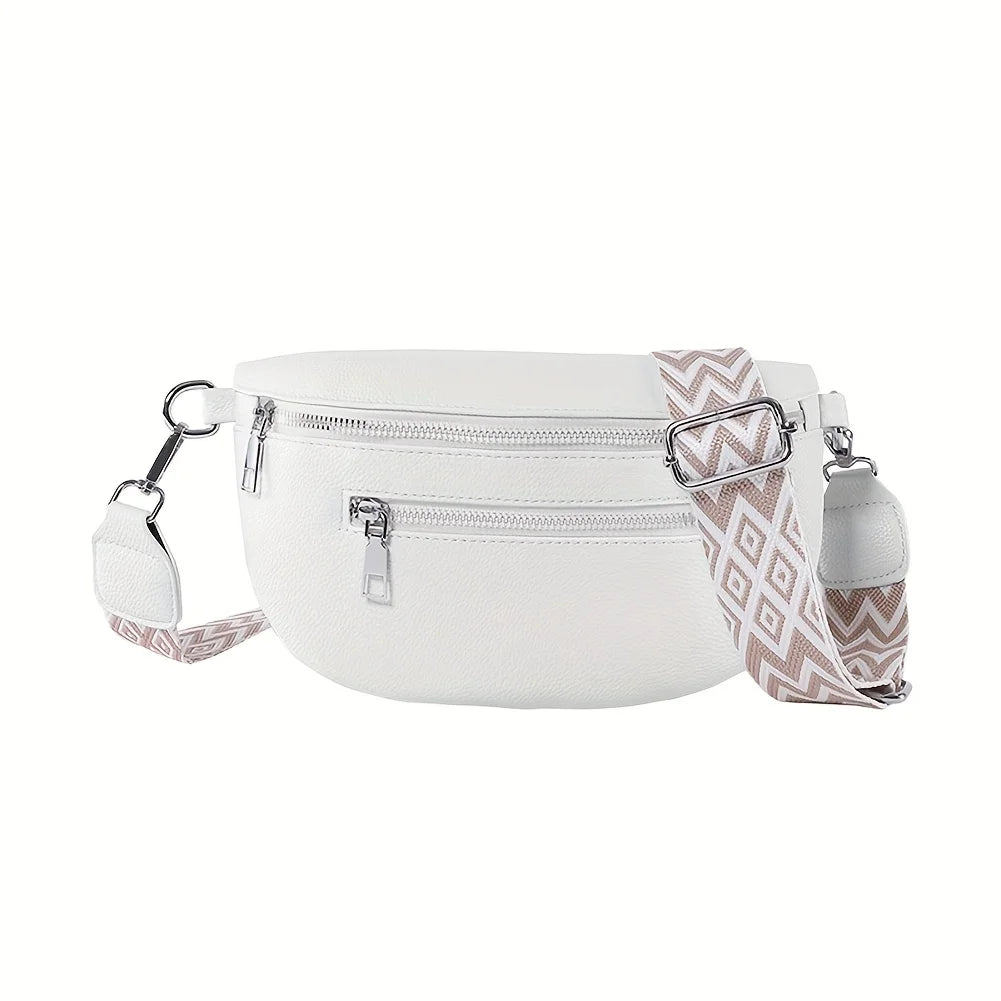 Women's Belt Bag with Boho Strap – Multi-Pocket Fanny Pack