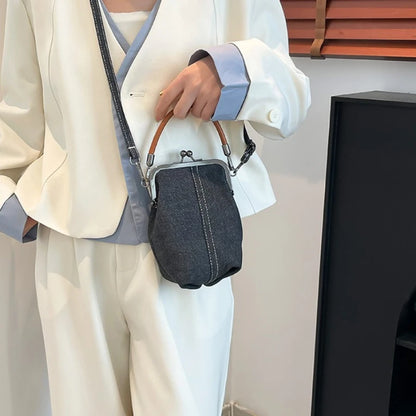 Leather Minimalist Top Handle Bag Detachable Strap