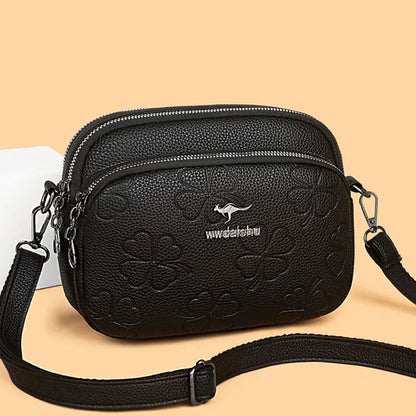 Simple Soft Leather Crossbody Small Bag Women S Commuting Square Women S Single-Shoulder Bag - Soft