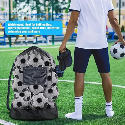 Sports Ball Bag – Mesh Drawstring Carry Bag for Basketball & Soccer