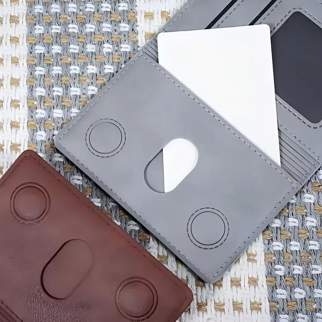 Homefish Pu Leather Magnetic Card Holder Wallet Multi-Card Storage Phone Back Pocket 6 1