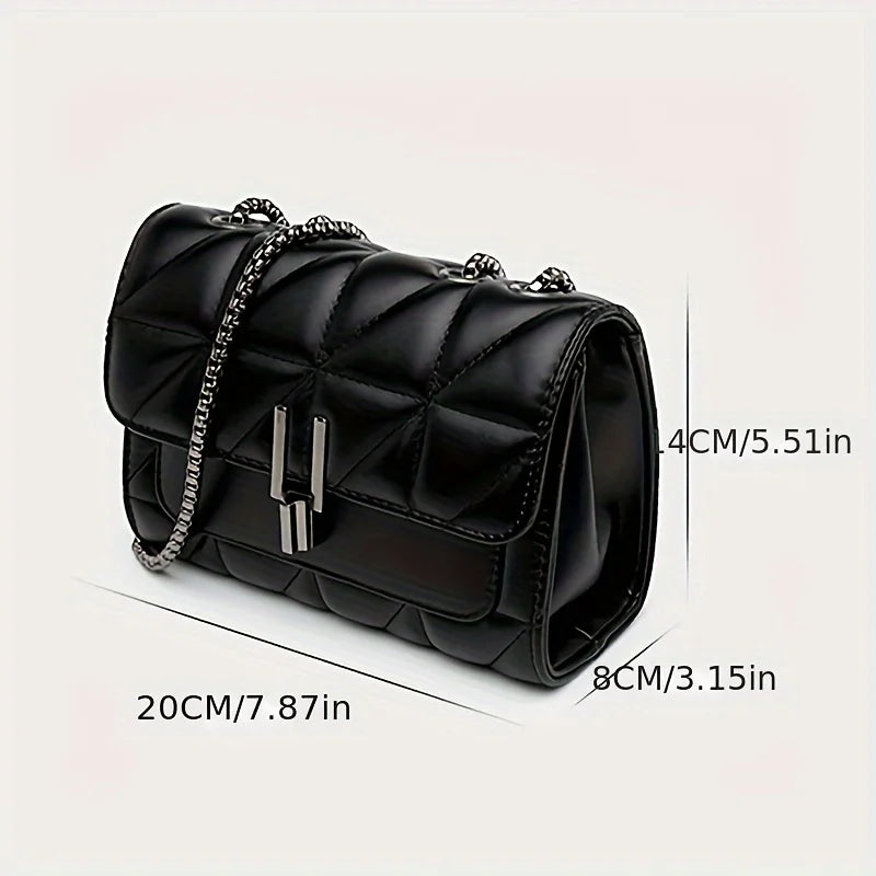 Elegant Mini Plaid Crossbody Bags Women Classic Flap Shoulder Bag Purse Adjustable Strap Faux