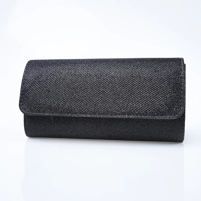 Full Rhinestone Gold Clutch Purse Detachable Thin Metal Chain Strap Flap Evening Handbag Cocktail