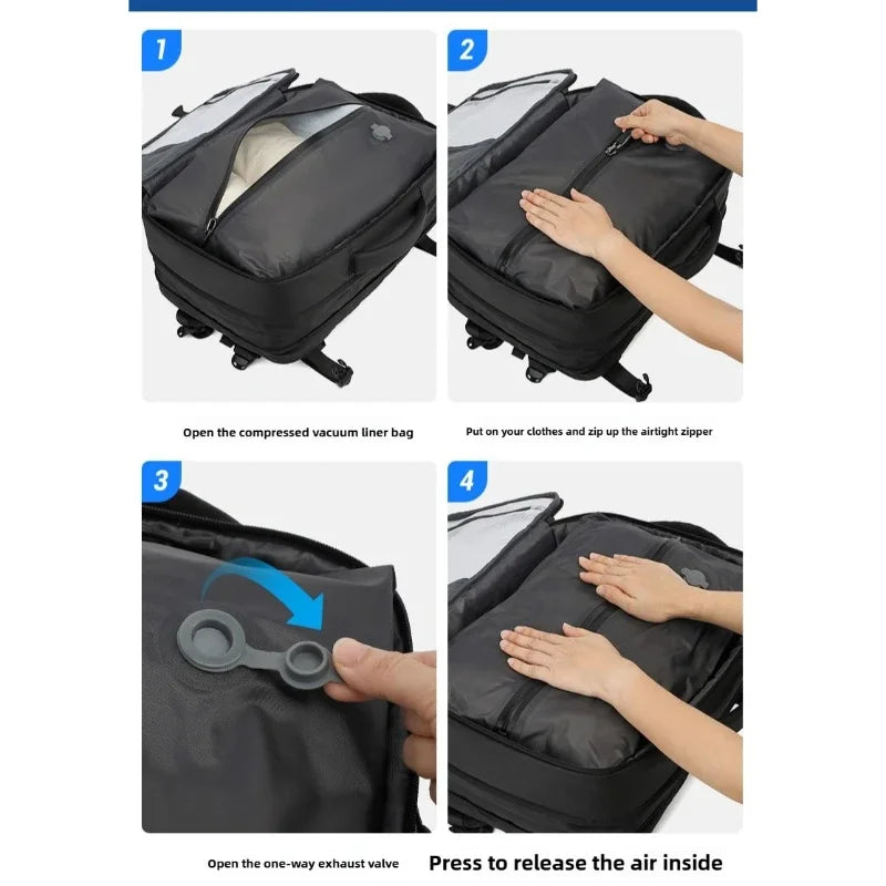 Waterproof Laptop Bag Backpack Vacuum Casual Large Capacity - Waterproof