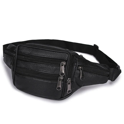 Multi-Zipper Large-Capacity Waist Bag Durable Versatile Backpack Men S High-Sensitivity Commuting