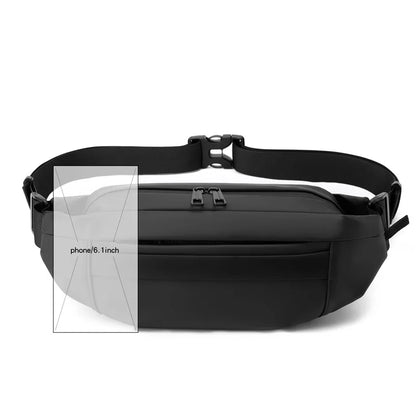 Men S Waist Bag Running Mobile Phone Multifunctional Large Capacity Leisure Waterproof Shoulder