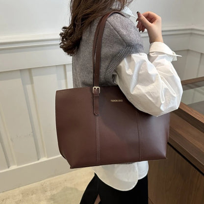 Large Faux Leather Tote Bag Set – Women's Shoulder Bag