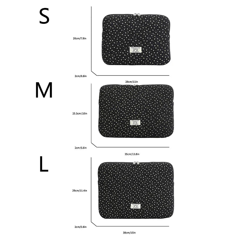 Casual Commute Laptop Sleeve Floral Quilted Shockproof Scratch Resistant Multi Size Clutch Bag Women